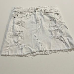 American Eagle White Denim Skirt Size 00